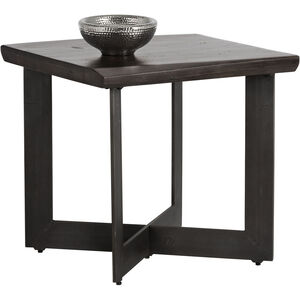 Marley 22 X 22 inch Dark Brown / Antique Gunmetal Side Table